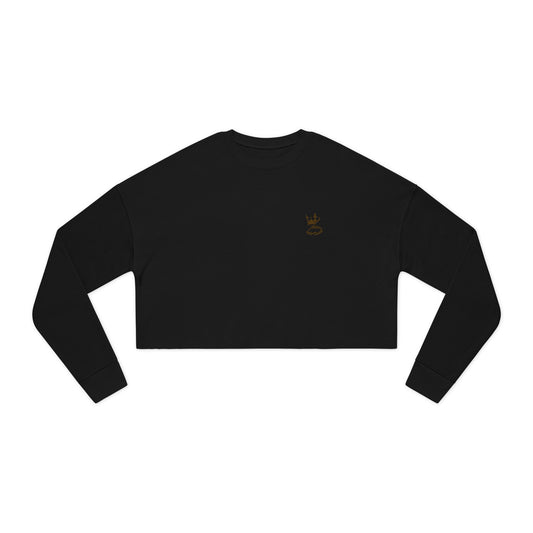 Cropped Sweatshirt — CRWTRN Crest Gold Logo